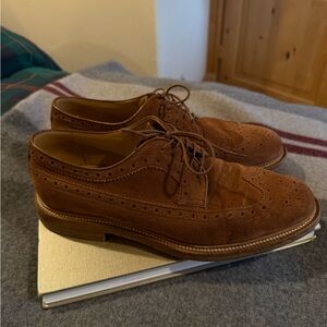 Brunello Cucinelli Tan Suede Oxfords